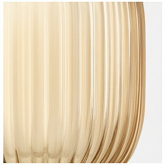 Suspension Aluna – Verre Rainuré et Laiton Doré – Ø13 x H32 cm